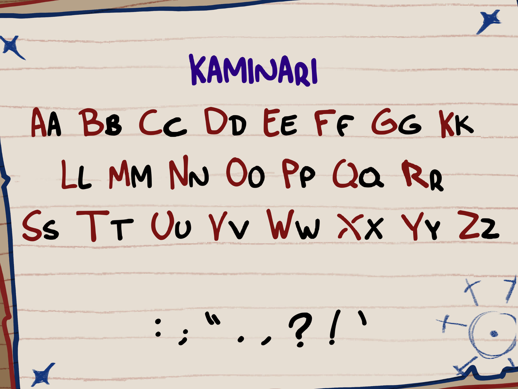 Font made by Gunter
