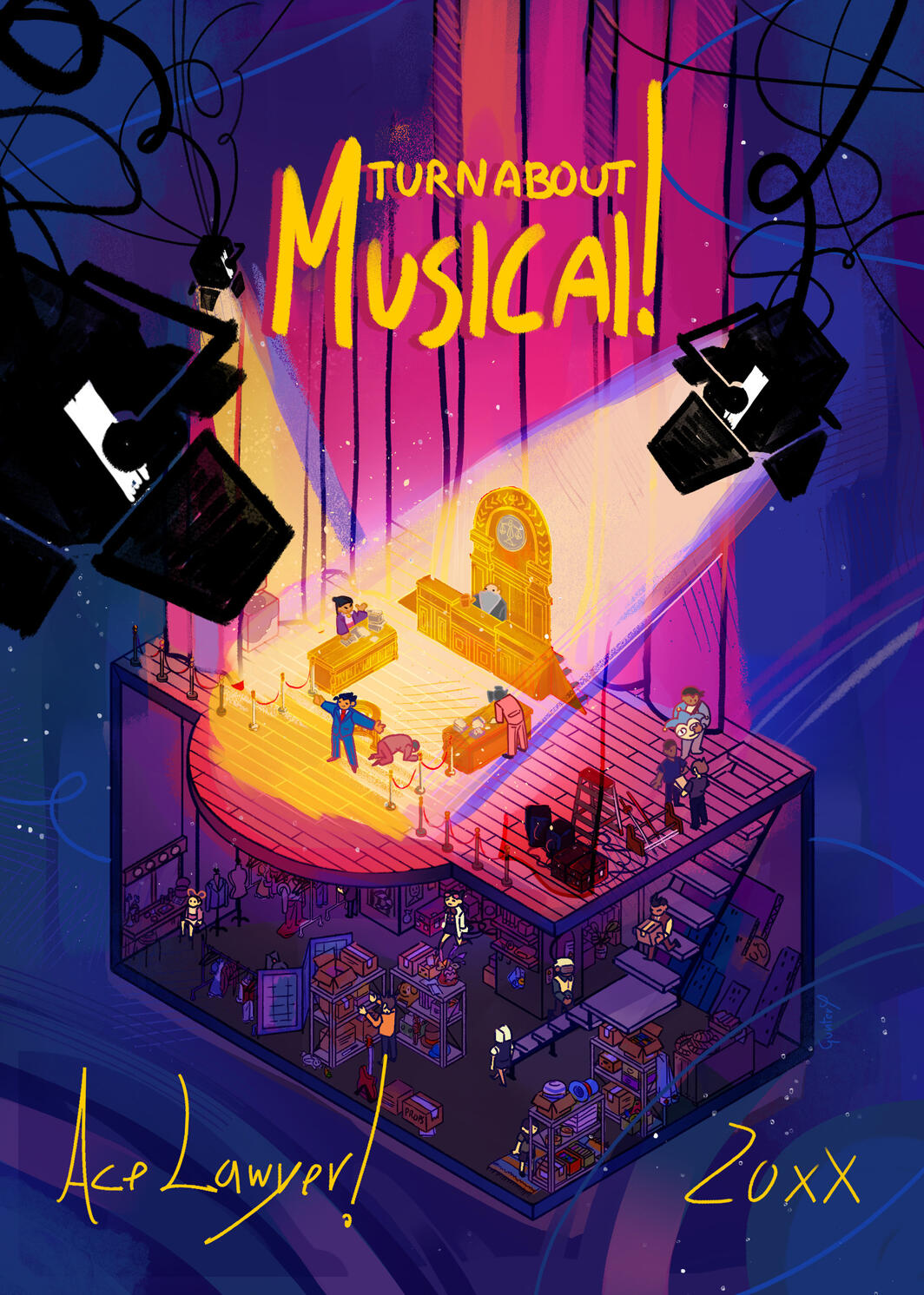 Curtain Call Fanzine Page Art