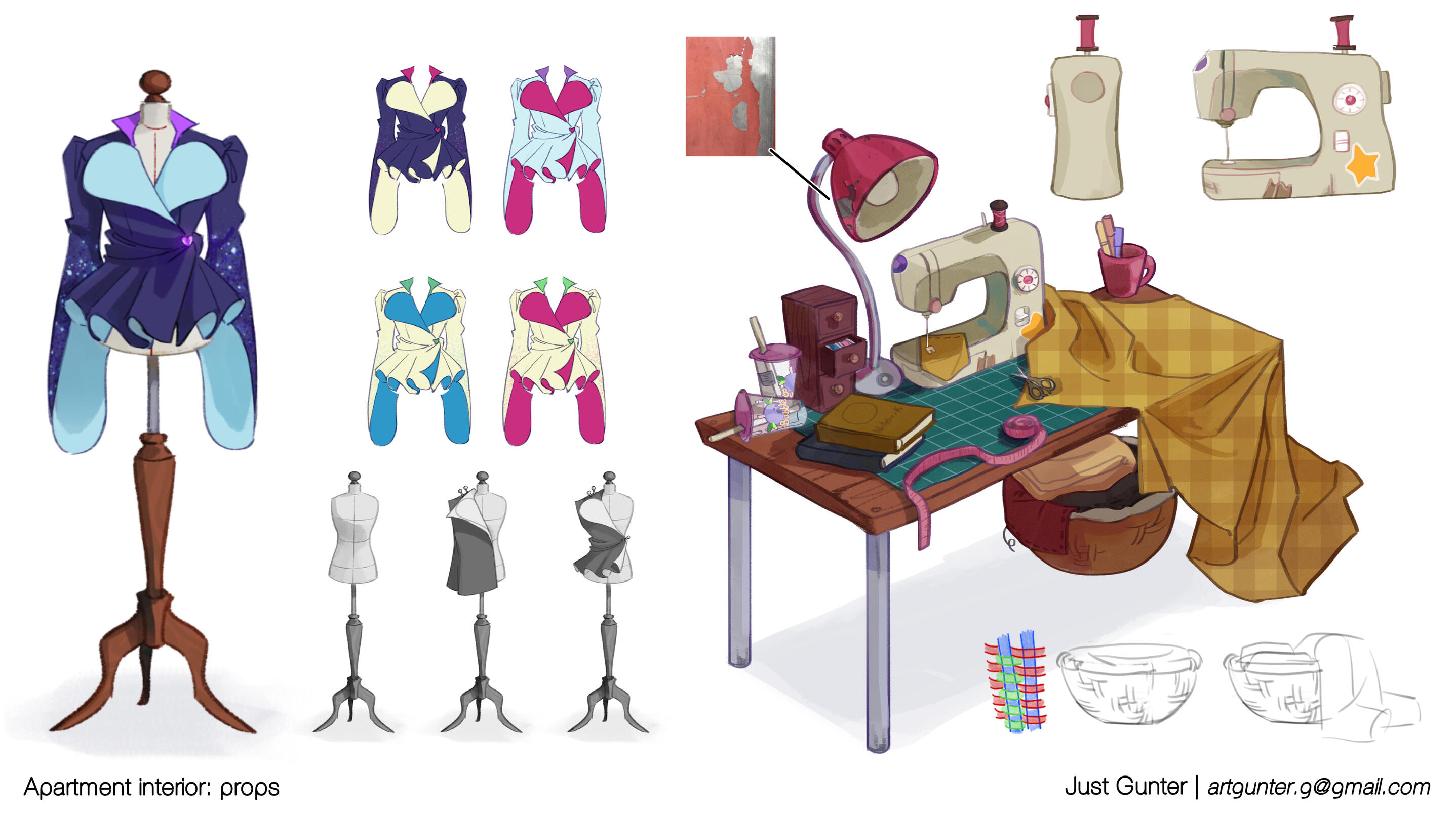 Apartment interior: props