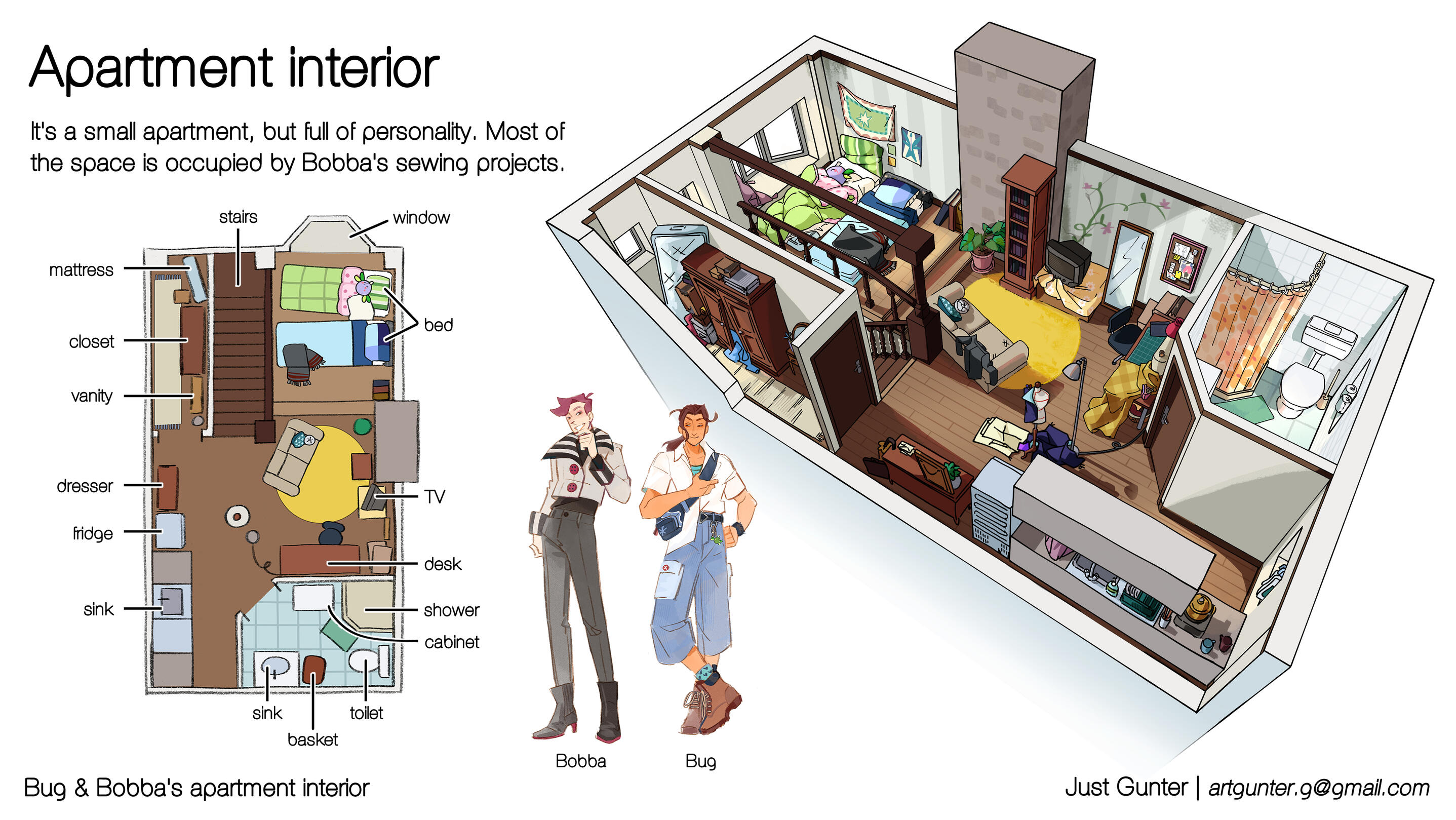 Bug and Bobba's apartment interior